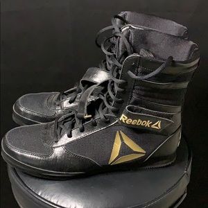 Reebok Strap Boxing Shoes Black and gold size 10